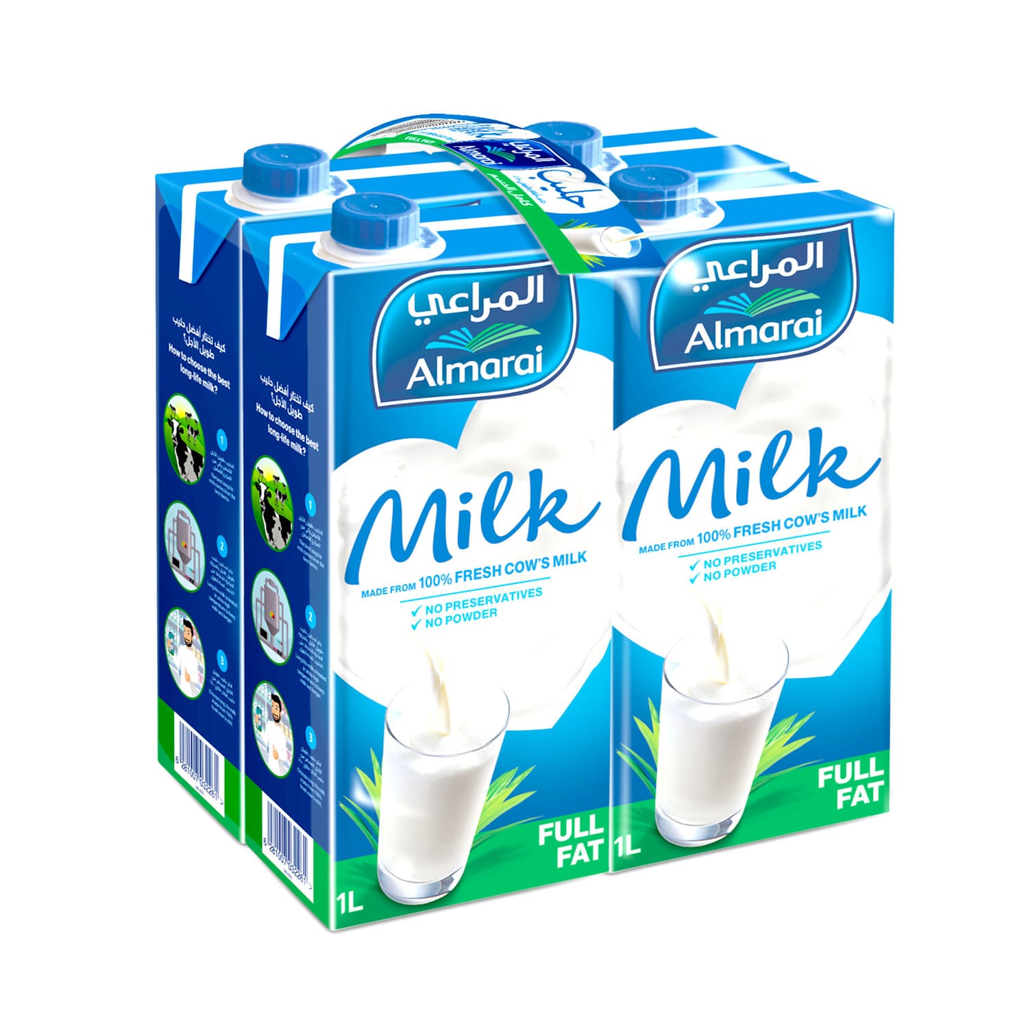 Almarai Full Fat Long Life Milk 4 × 1L